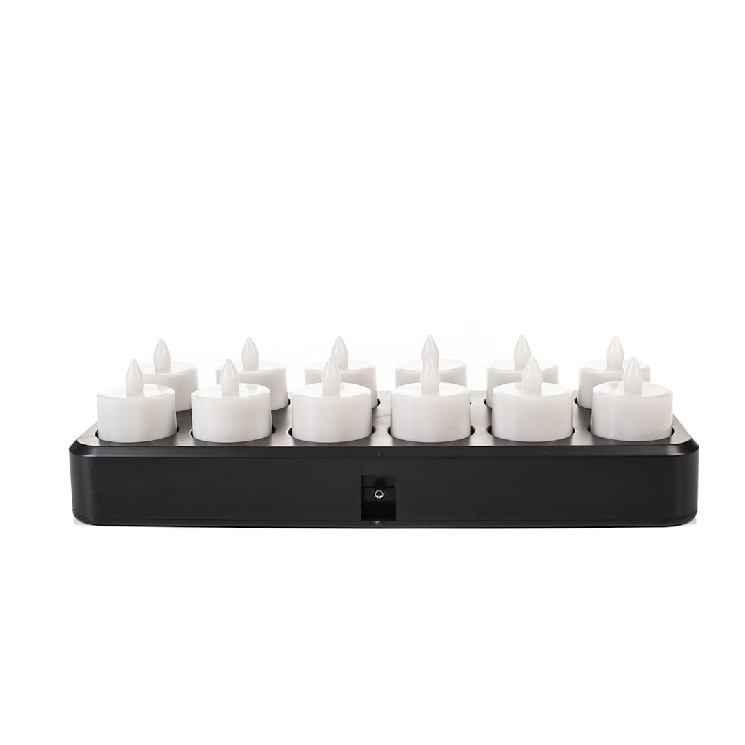 The Amazing Flameless Candle 601001-00 Cafe Rechargeable Tea Light Set