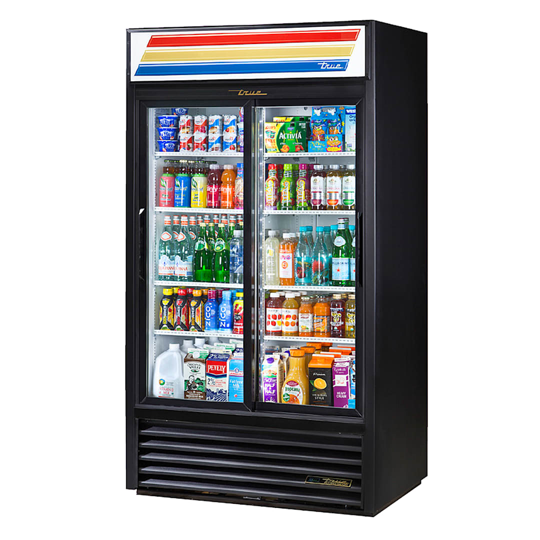 True® GDM-37-HC-LD Black 37 Cu. Ft. Refrigerated Merchandiser