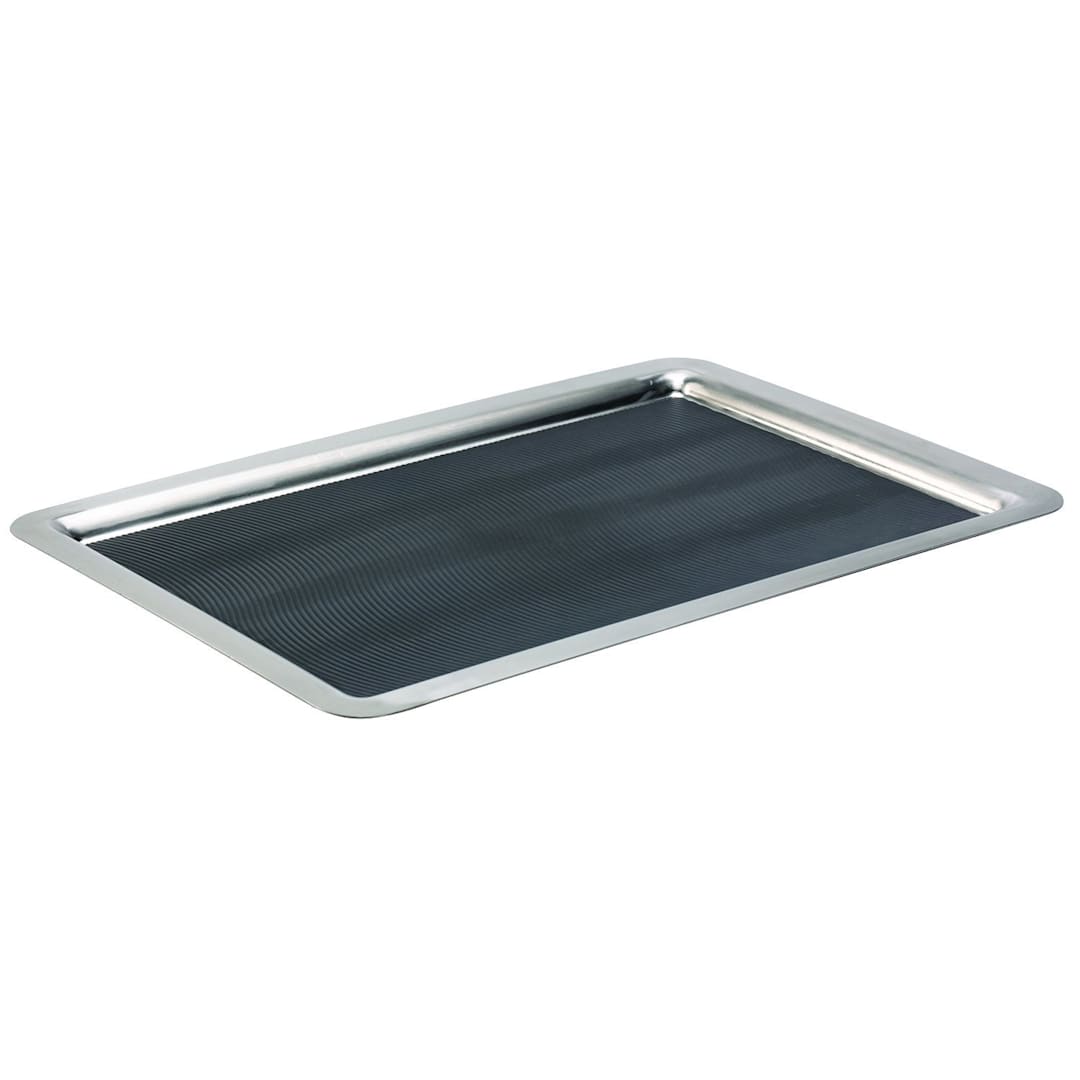Service Ideas TRRT2014SR Non-Slip Brush S/S Rectangular Tray - 6 / CS