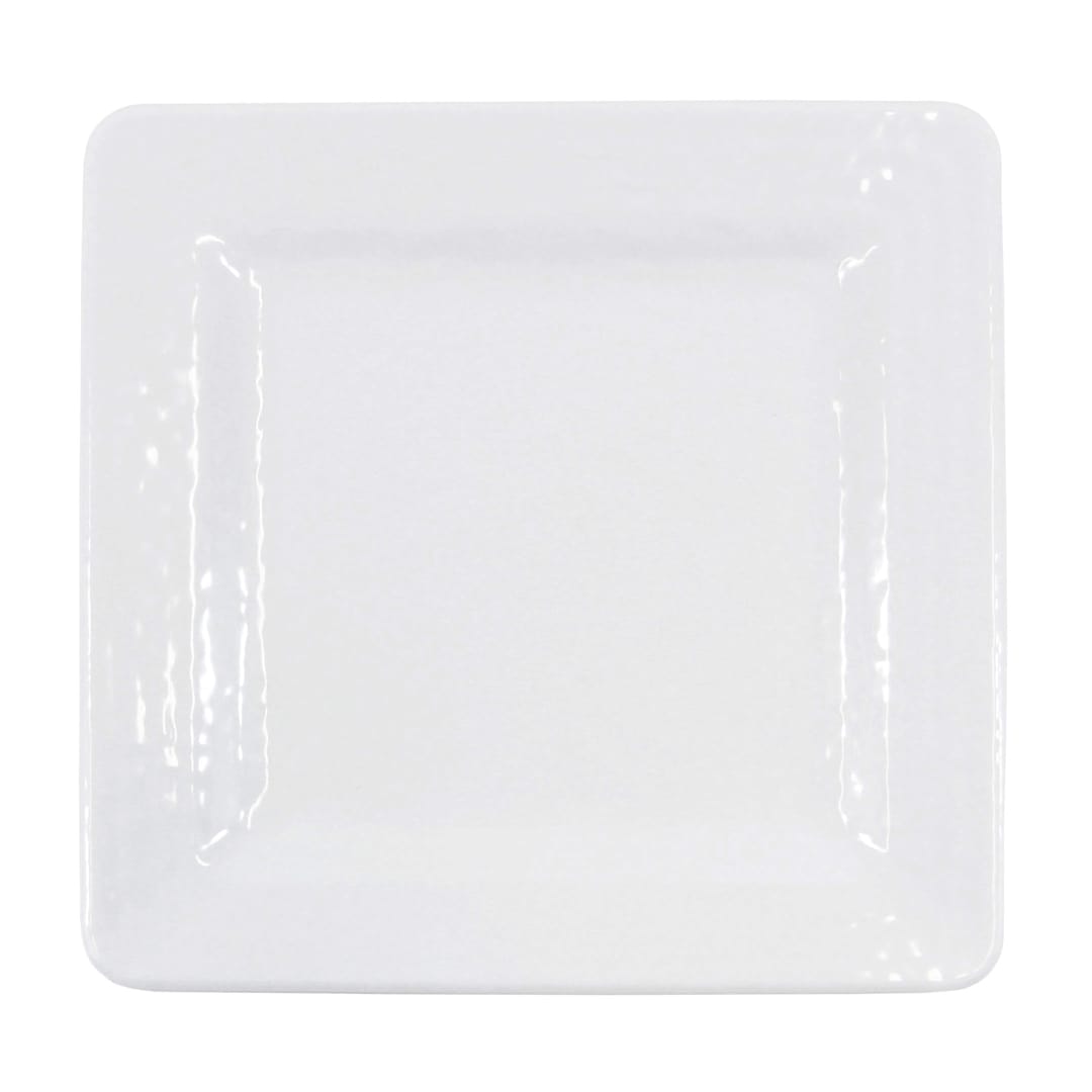 EGS D11SQRR-WHITE Pebble Creek Square 11" Plate - 6 / CS