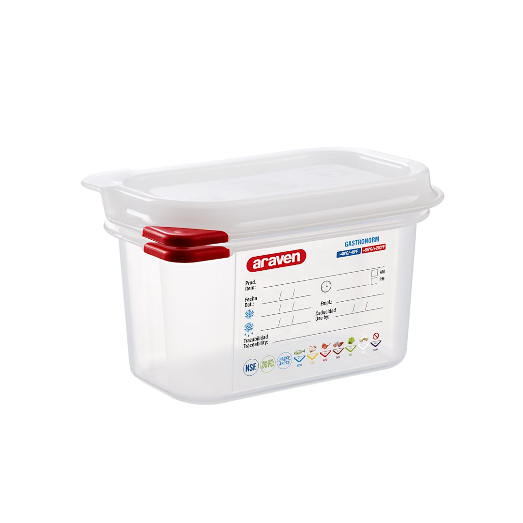 Araven 03021 Translucent 1/9 Size x 4"D Airtight Container
