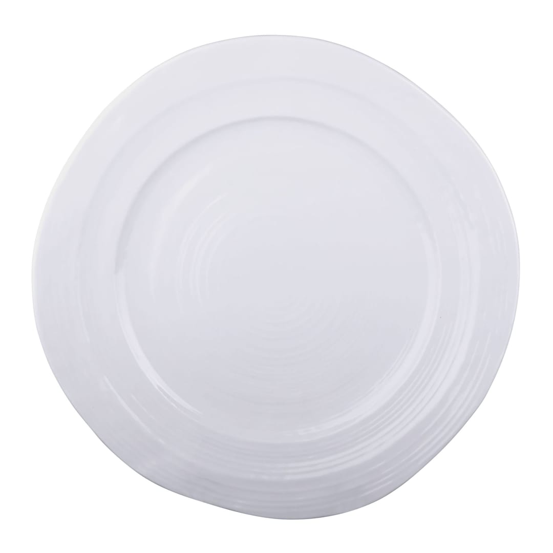 EGS D1134-W Della Terra Melamine White Round 11-3/4" Plate - 6 / CS