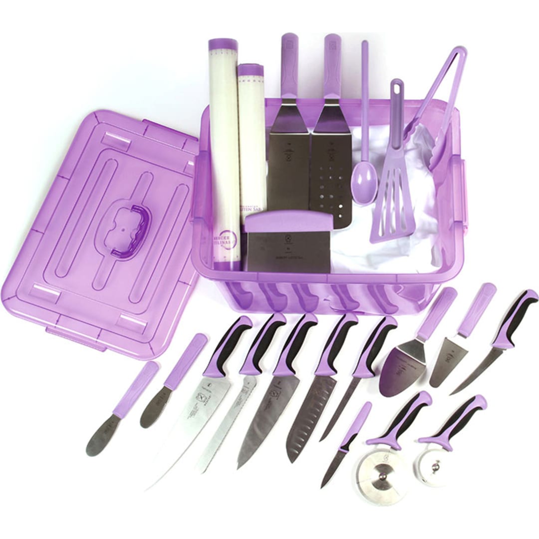 Mercer Culinary M33065 Purple Allergen Safety Tote & Tools Kit