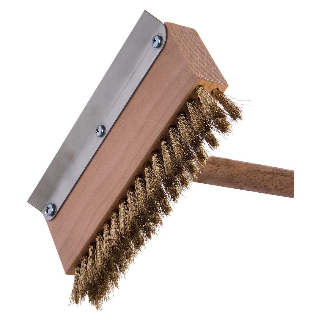 Carlisle 4152000 42" Oven Brush and Scraper with Brass Bristles