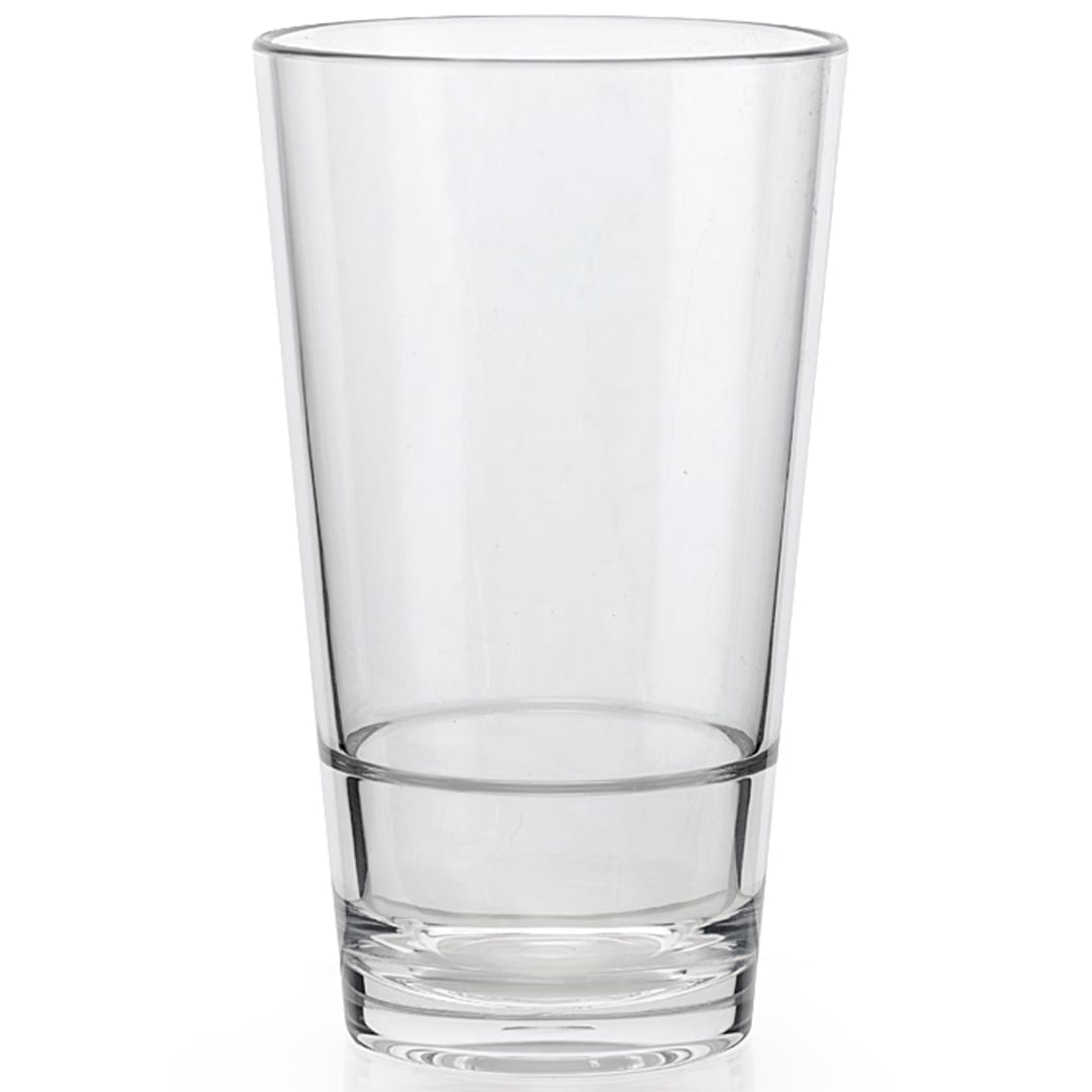 G.E.T. S-17-CL Revo SAN Plastic Clear 16 Oz. Pint Glass - Dozen