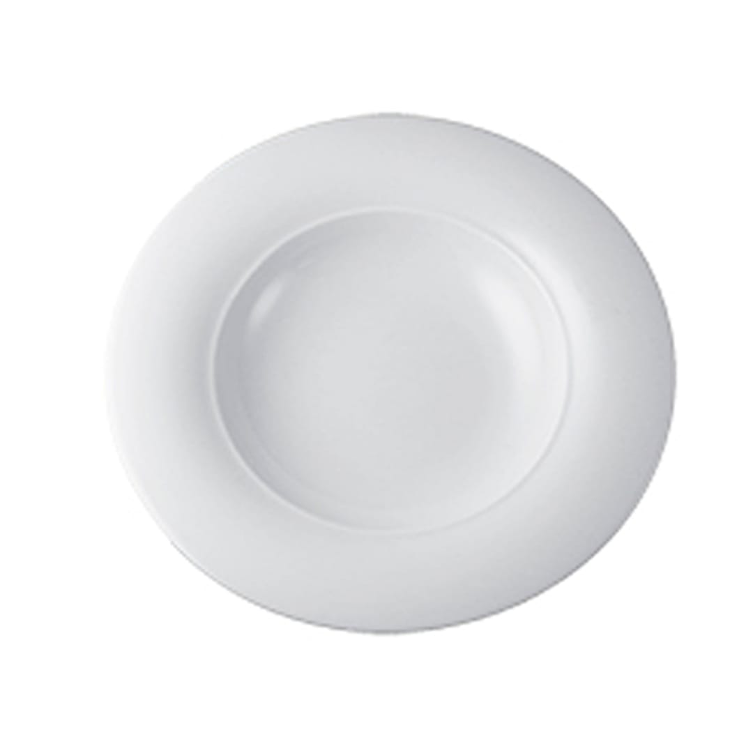 Vertex China OP-26 Opera White 10-1/8" Rimmed Soup Bowl