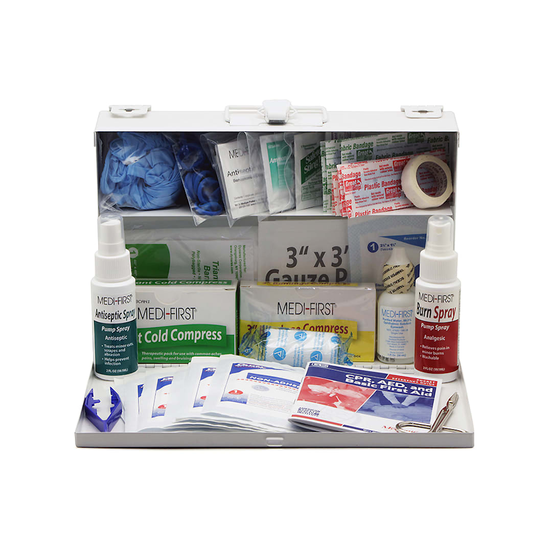 Darling Foodservice Blue Bandaged #25 First Aid Kit