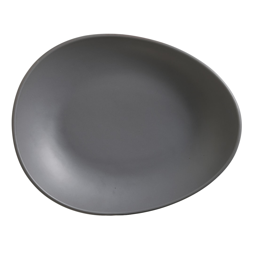 Libbey - Formerly World Tableware DRI-7-G Driftstone Granite Organic Plate