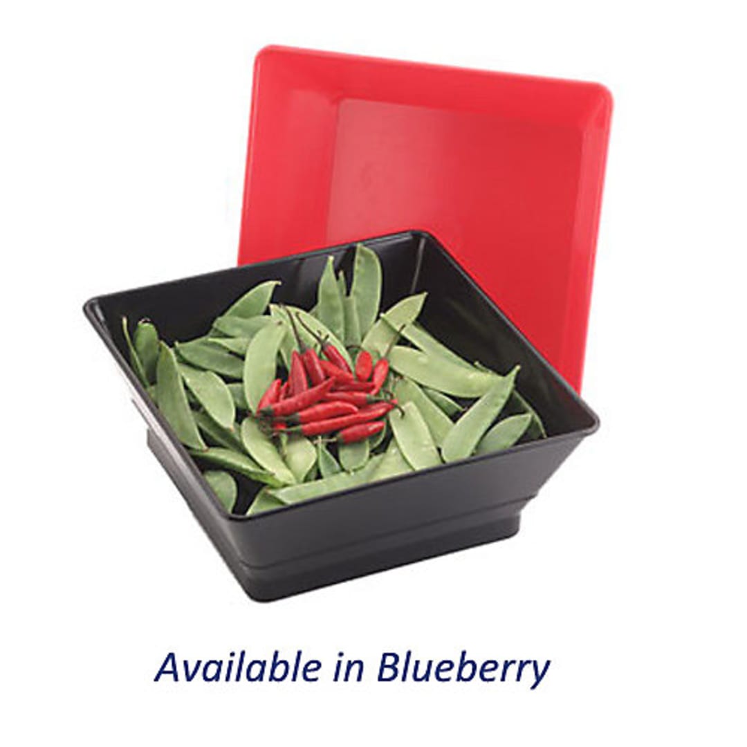 H.S. Inc. HS1053BB 7 x 2 Blueberry Square Serving Basket