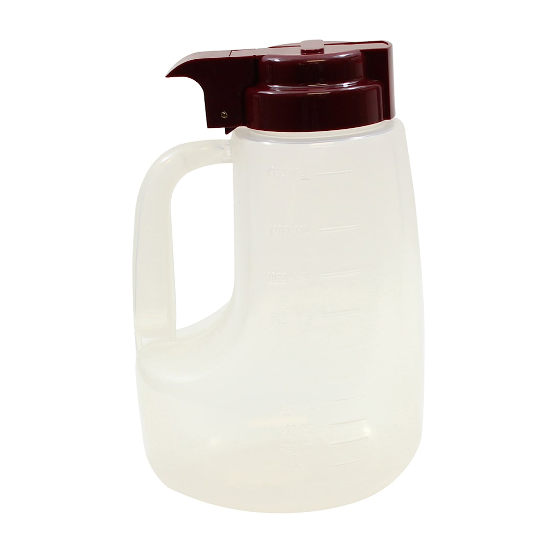 TableCraft PP48M Clear 48 Oz. Option™ Dispenser w/ Maroon Top