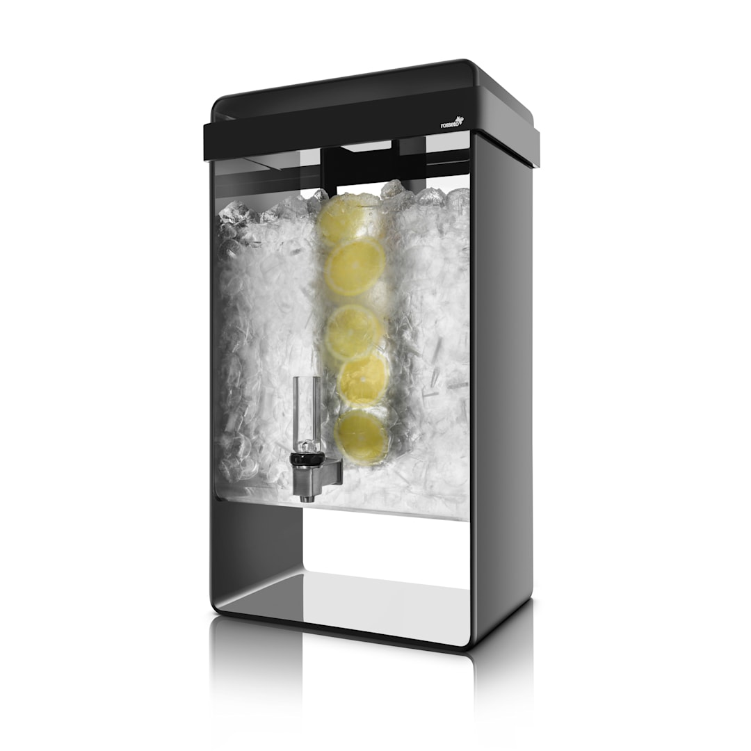 Rosseto LD156 Black 5 Gallon Infusion Beverage Dispenser