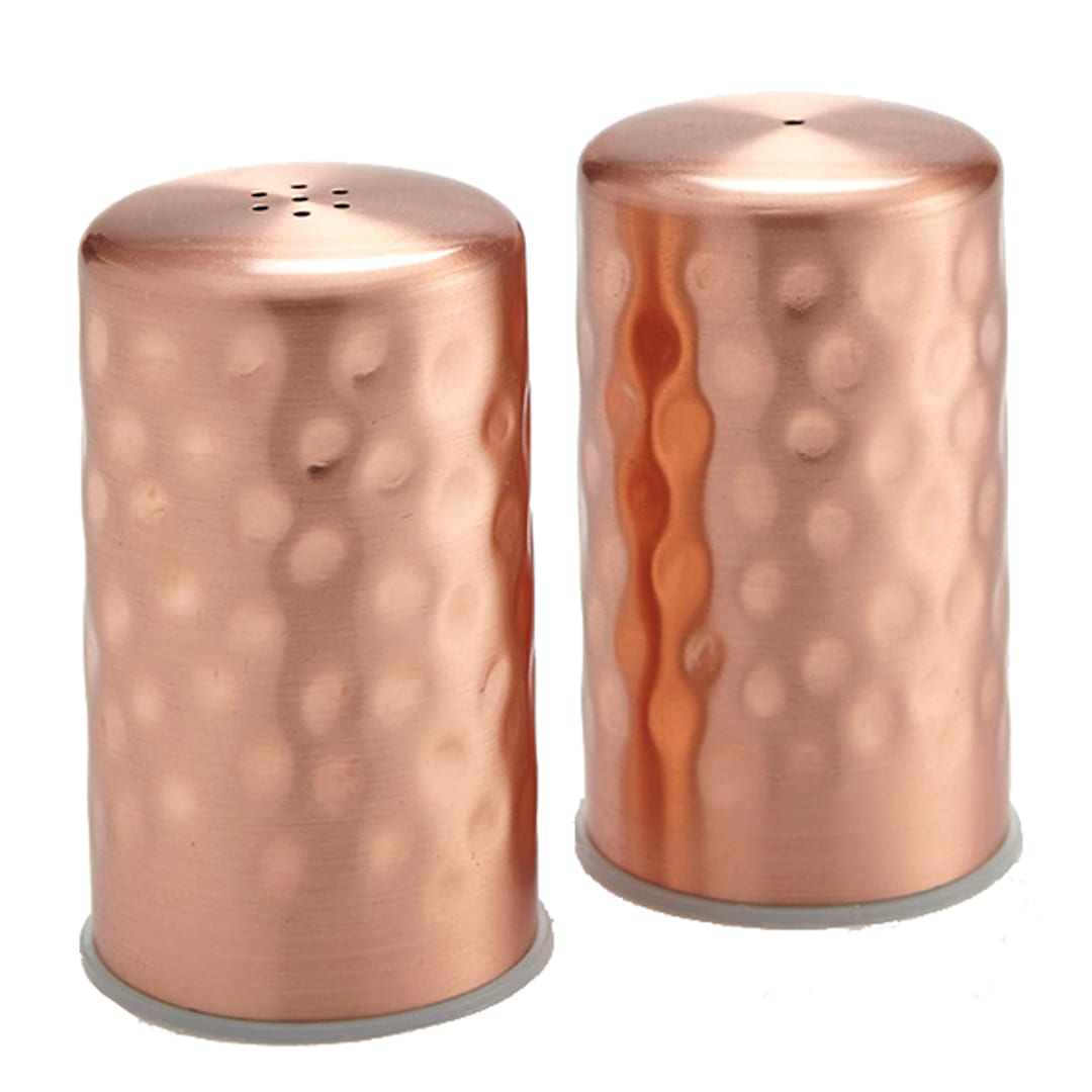 American Metalcraft CHSP2 Hammered Copper 2 Oz. Salt and Pepper Set