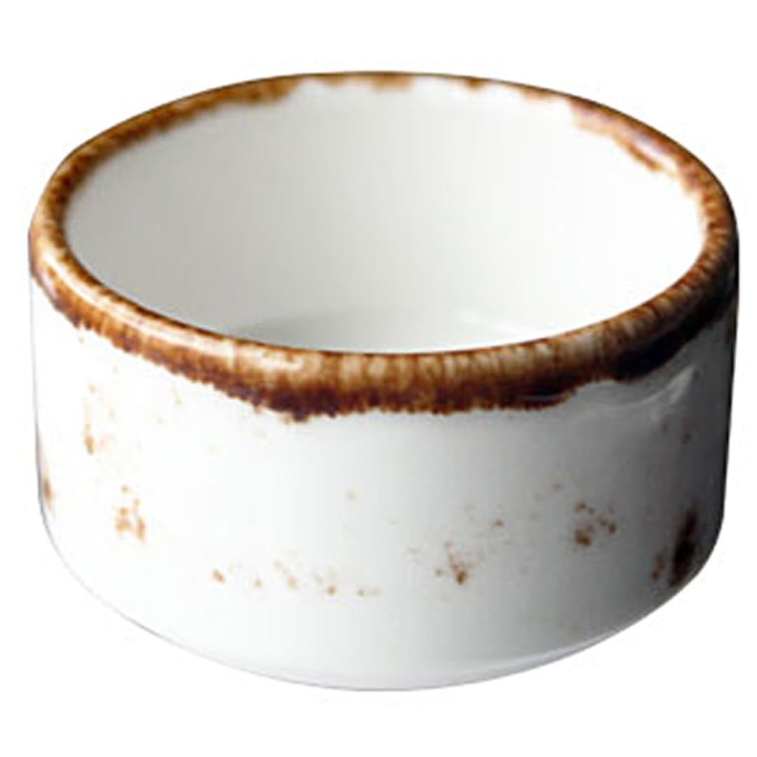 Vertex China LTW-RSD 2 Ounce Terra White Gyre Sauce Dish