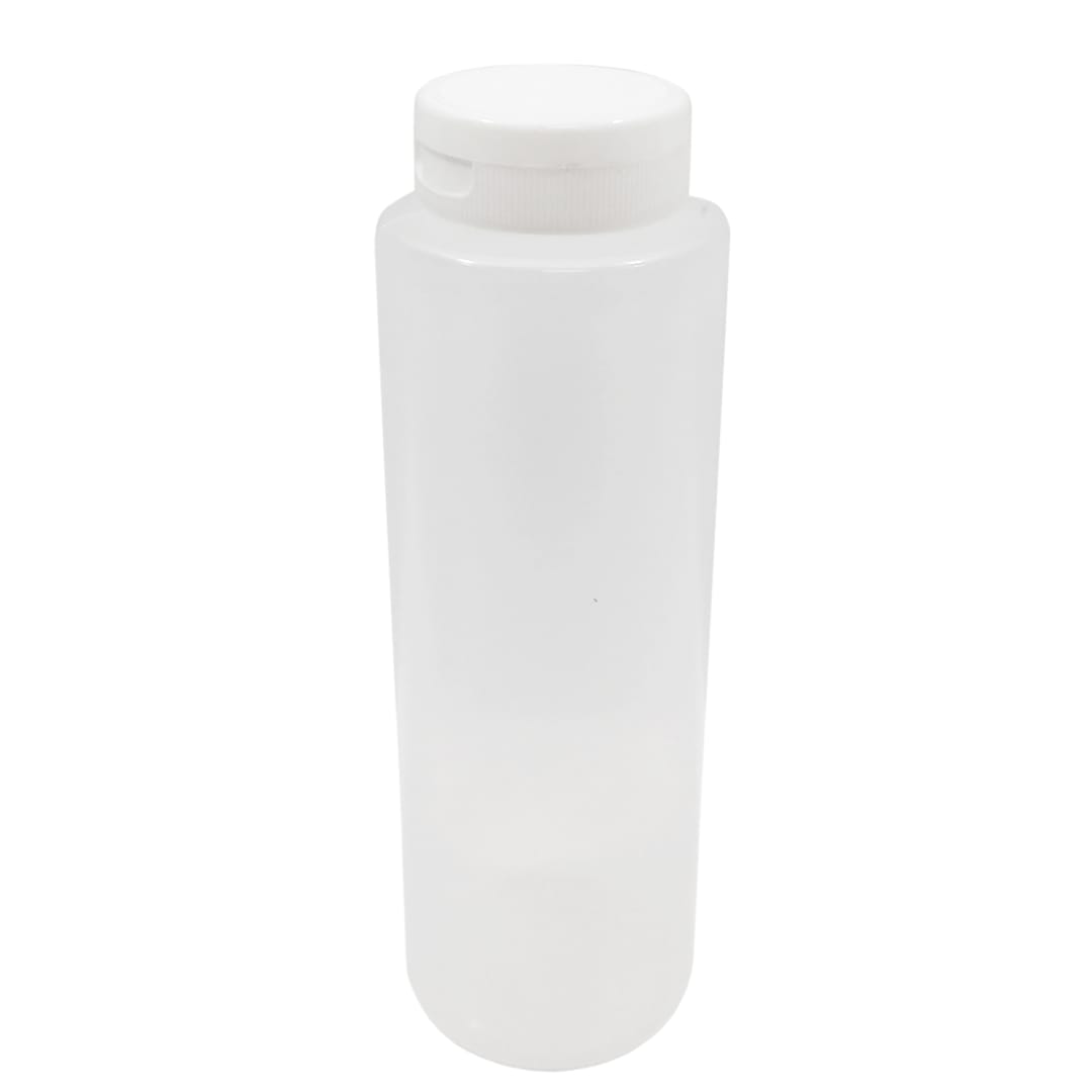 Darling Foodservice Clear 8 Oz. Flip Top Squeeze Bottle