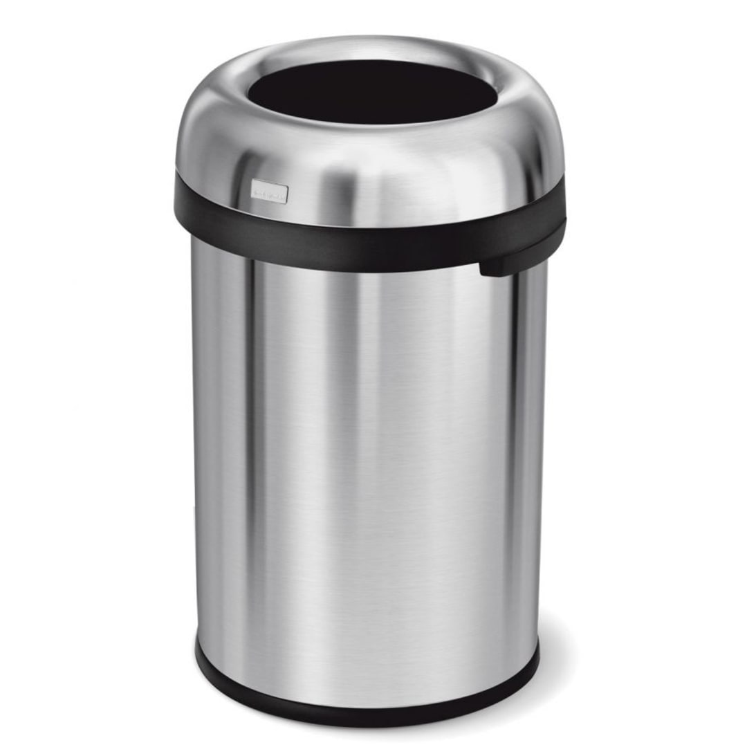 simplehuman CW1471 Brushed S/S 115 Liter Open Top Waste Can