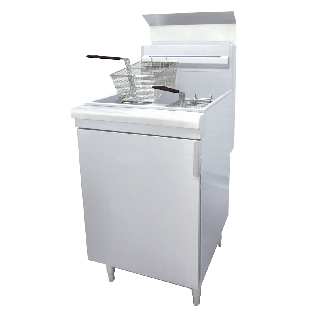 Darling Foodservice S/S Natural Gas 65-70 Lb. Floor Model Fryer