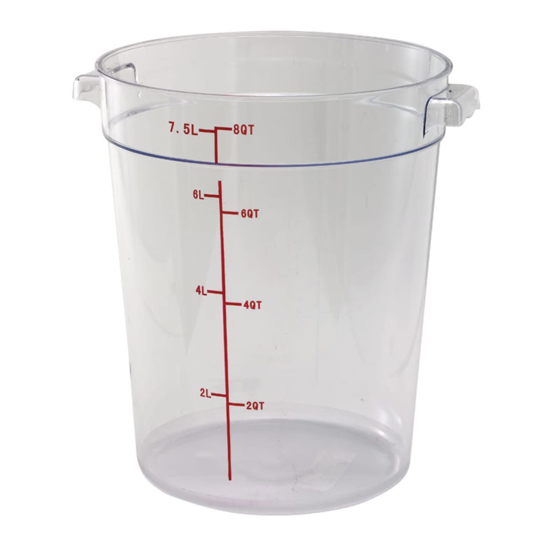 Winco PCRC-8 Round 8 Quart Storage Container