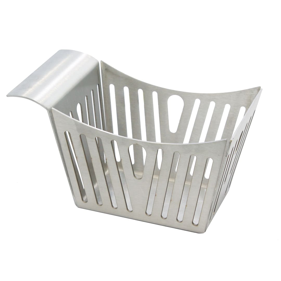 TableCraft SPB Satin S/S 5.38" x 3.38" Stamped Pinstripe Side Basket