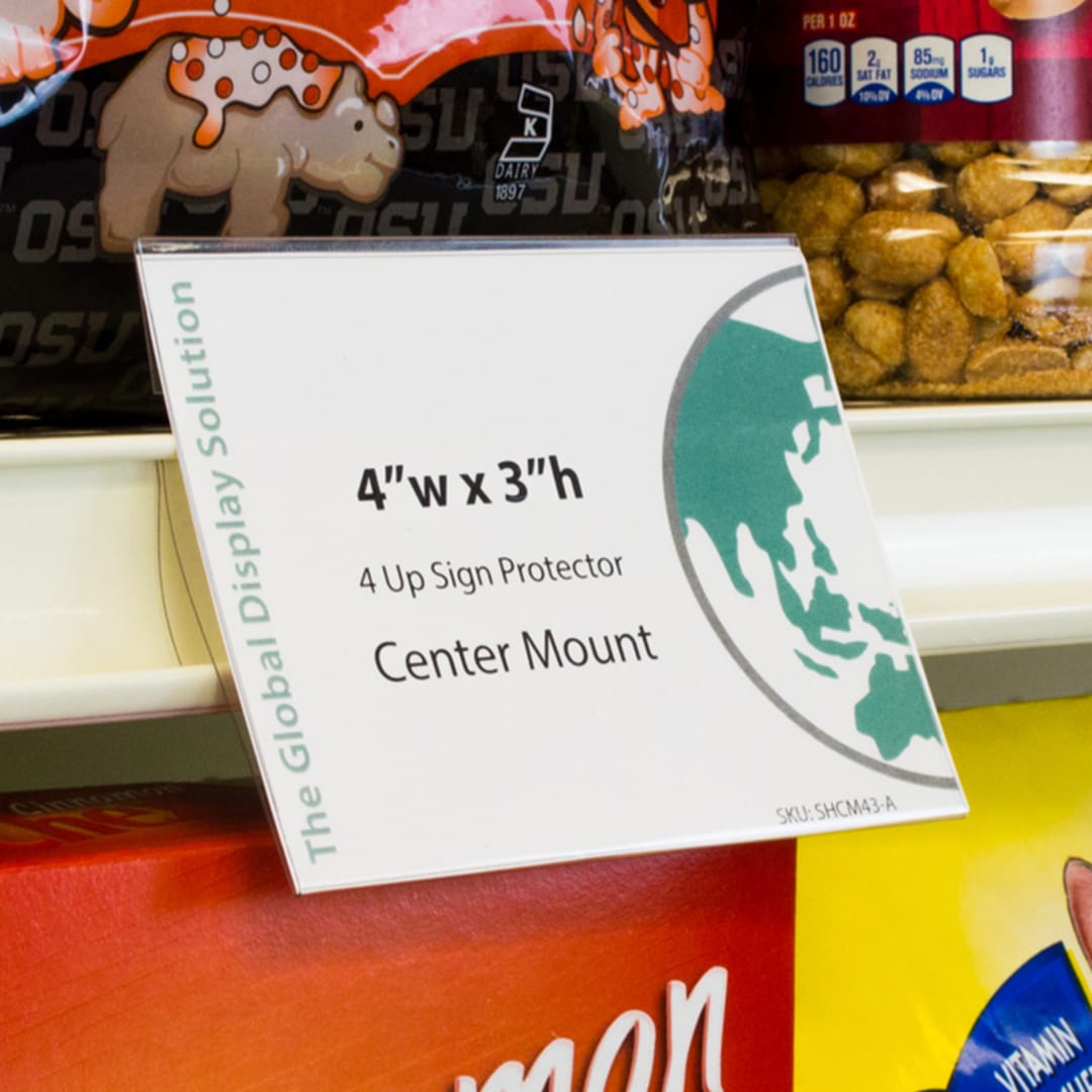 Darling Foodservice 4 x 3 Horizontal Mount Sign Holder