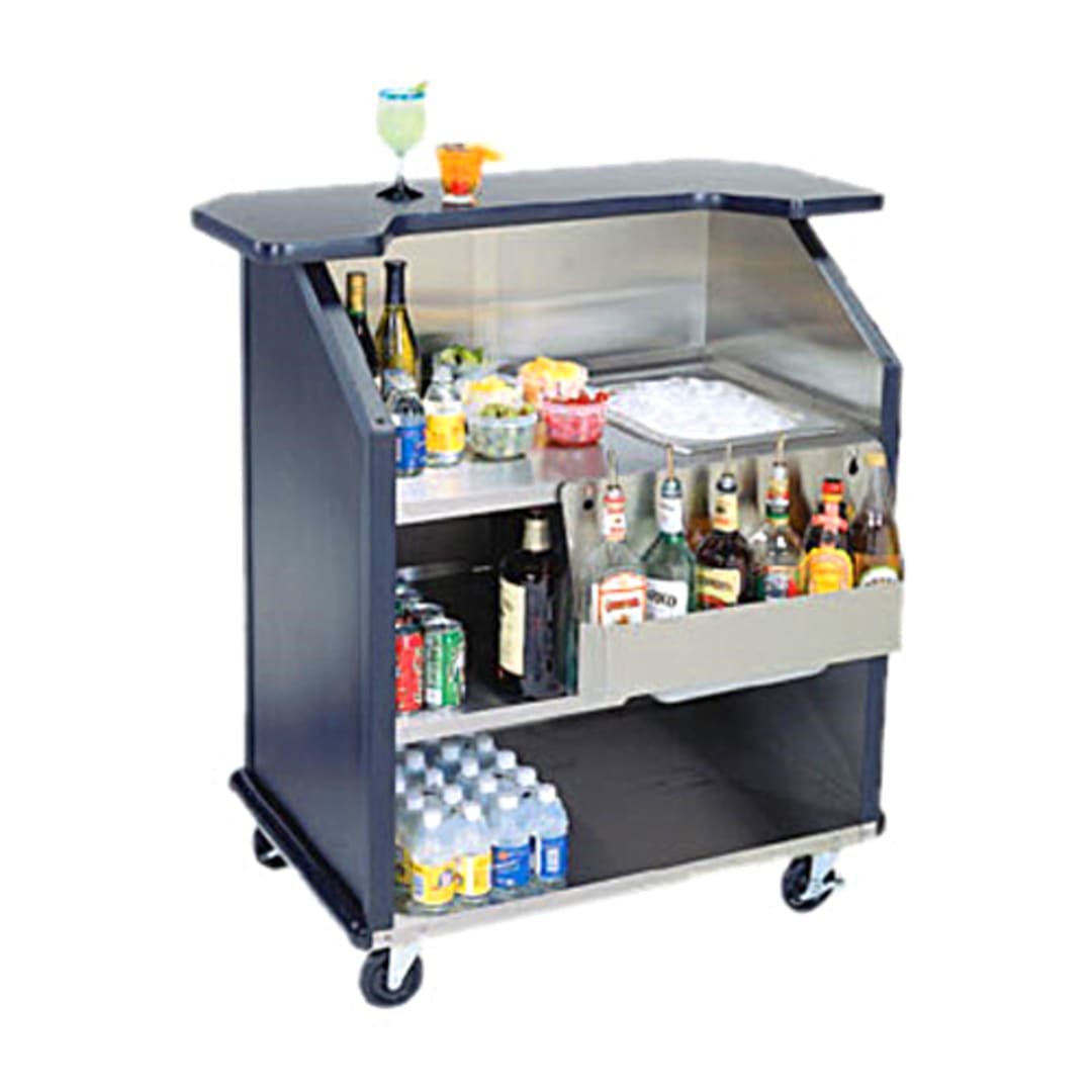 Lakeside 76884 Stainless Steel Portable Bar with Casters