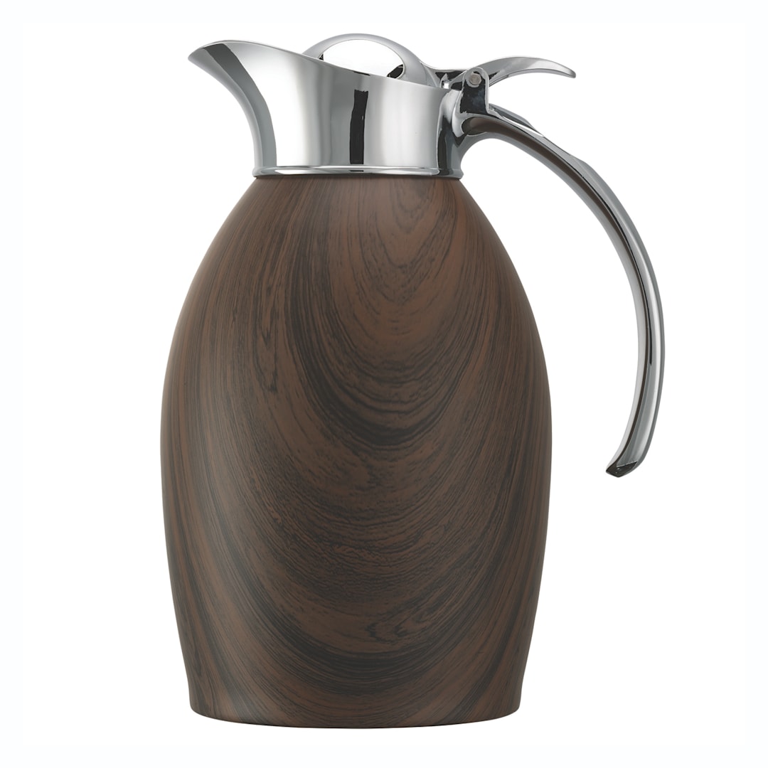 Service Ideas 981C10BSDW Dark Wood 1 Liter Beverage Server