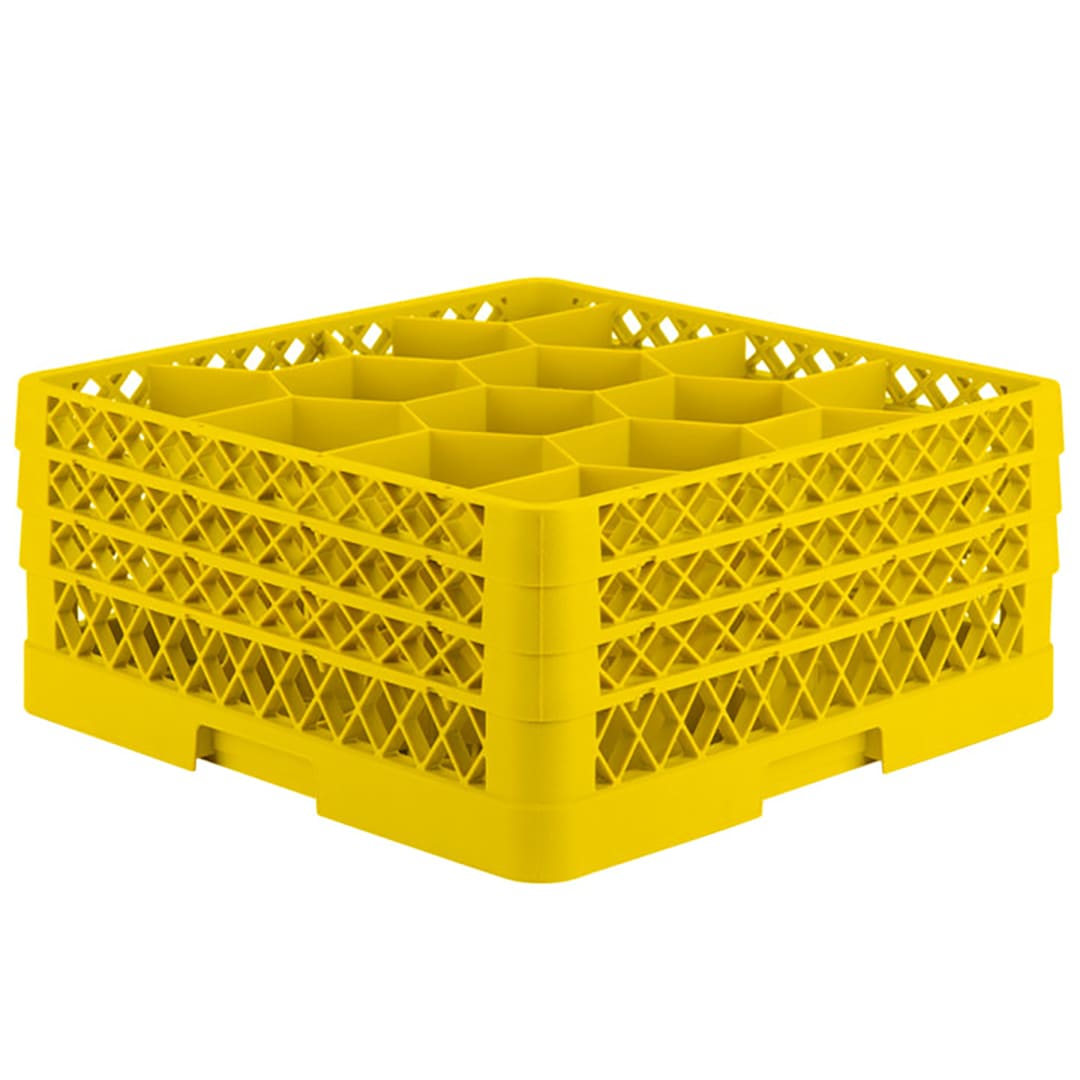 Traex TR18JJJ-08 Yellow 12 Compartment Glass Rack