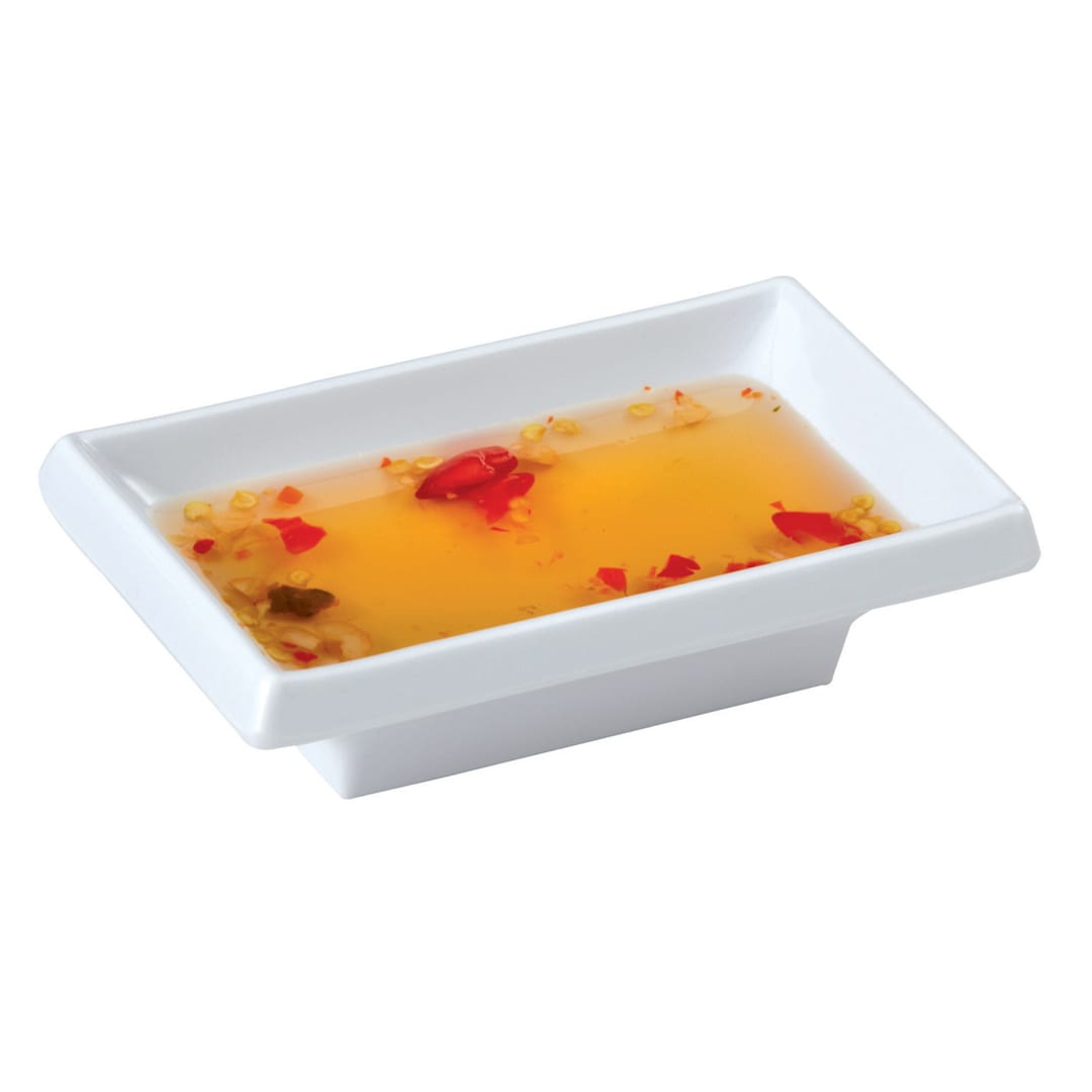G.E.T. 025-W Water Lily White 2 Oz. Melamine Sauce Dish