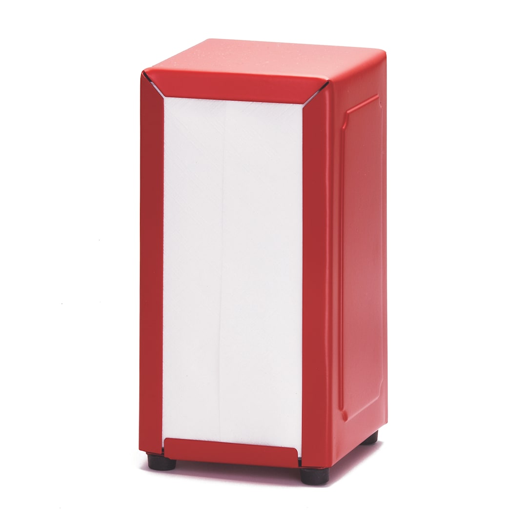 TableCraft 2211 Red Full Size Napkin Dispenser - Dozen