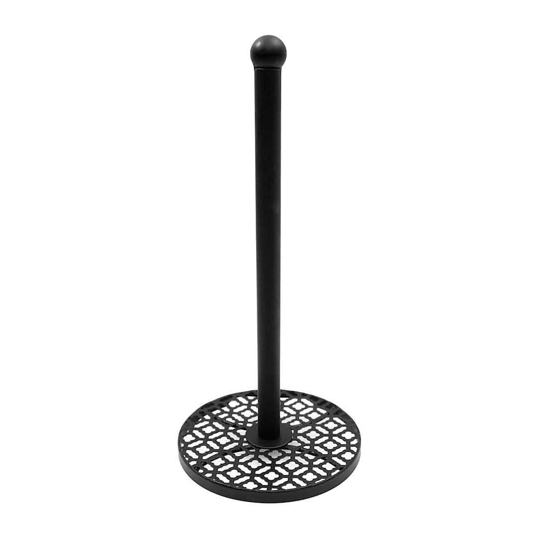 TableCraft HPT135BK Farmhouse Black Paper Towel Holder