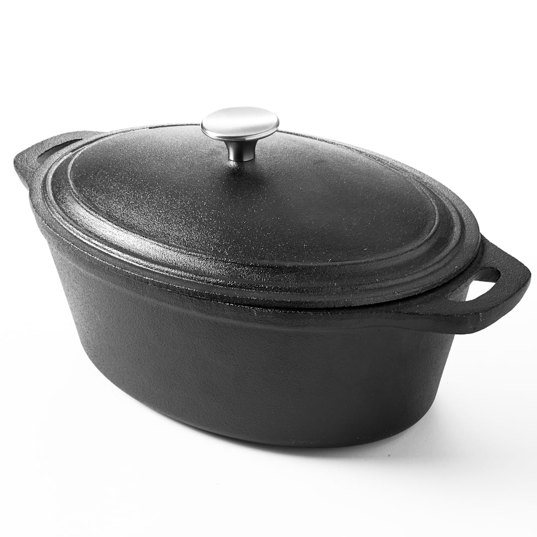 American Metalcraft CIPO4 Black 4 Quart Cast Iron Casserole Dish
