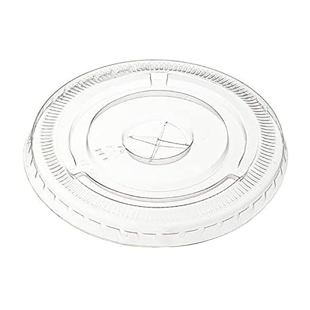 Darling Foodservice Flat Plastic Lid with Straw Slot - 1000 / CS