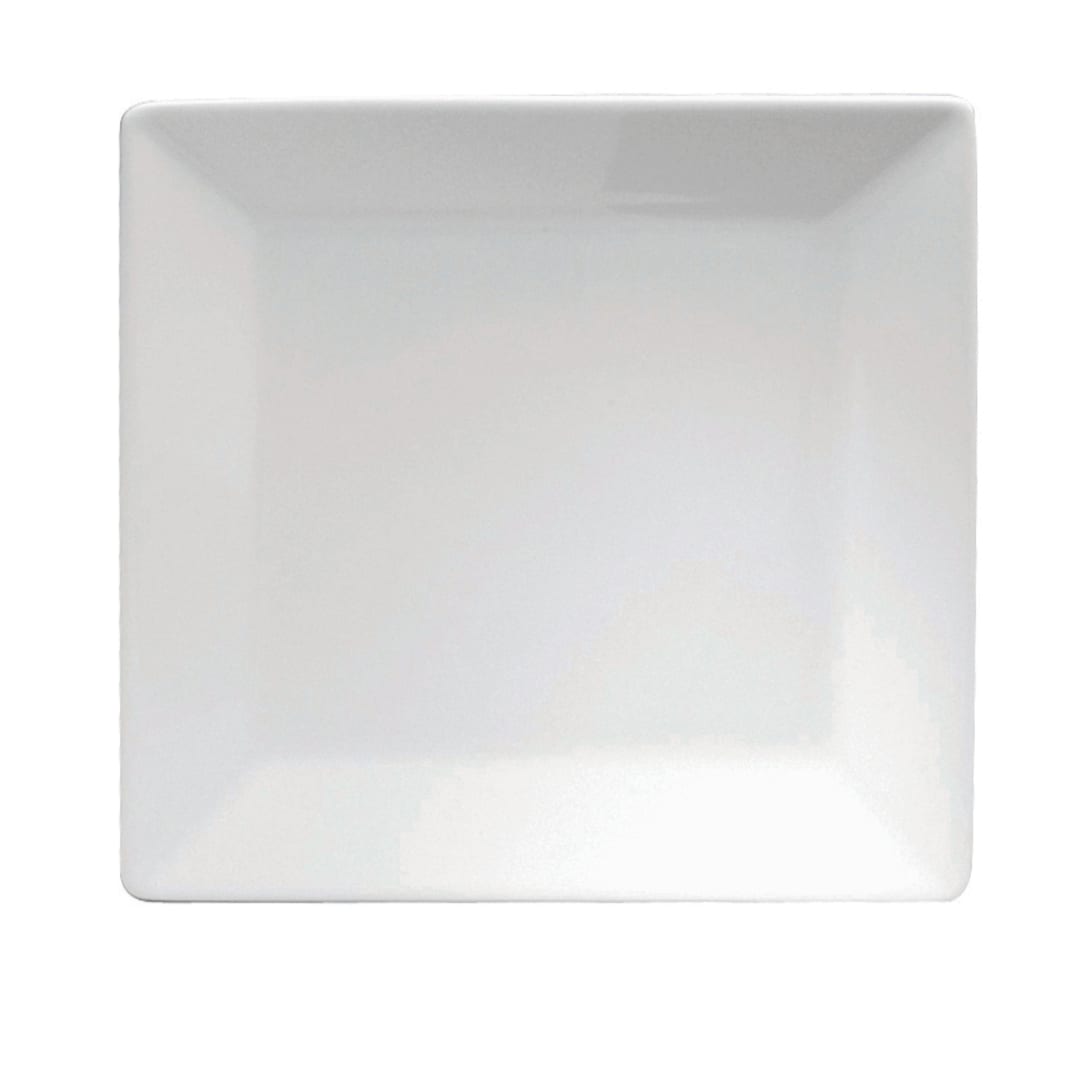 1880 Hospitality R4020000147S Fusion 9.9 In. Square Plate w/ Rim - 12/CS