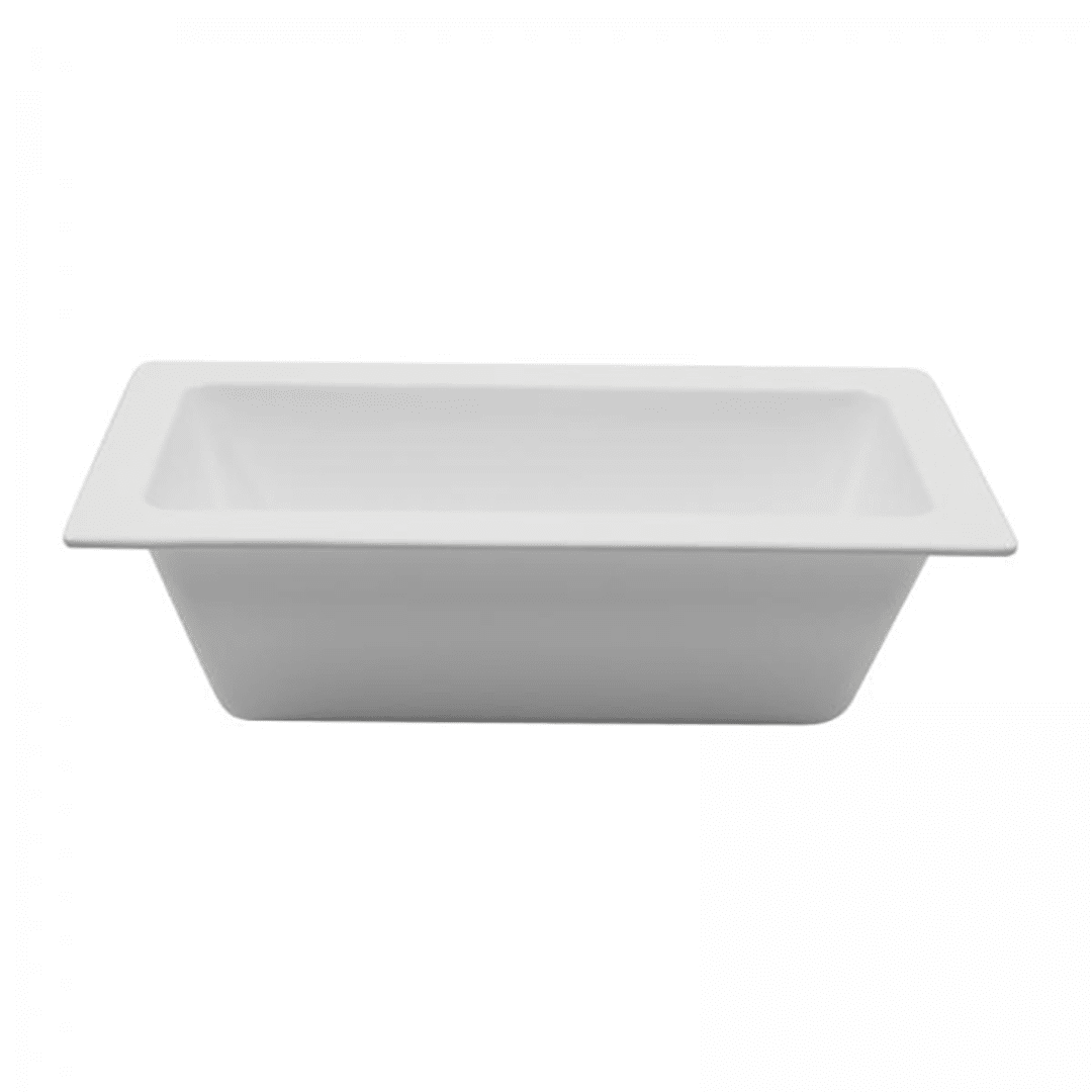 TableCraft CW4056W White 1/3 Size x 4" D Food Pan