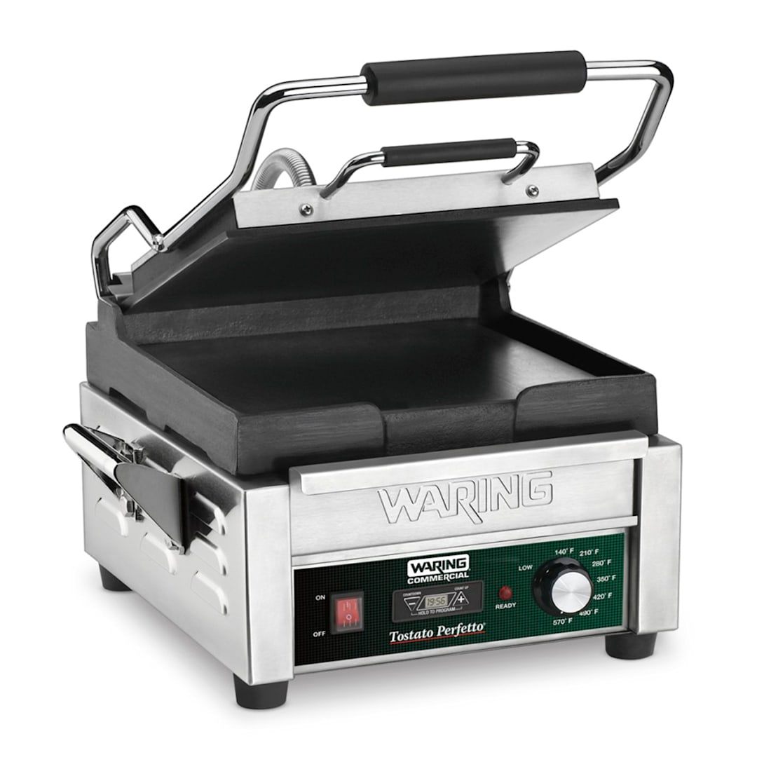 Waring WFG150T Tostato Perfetto 120V Italian-Style Flat Grill w/ Timer