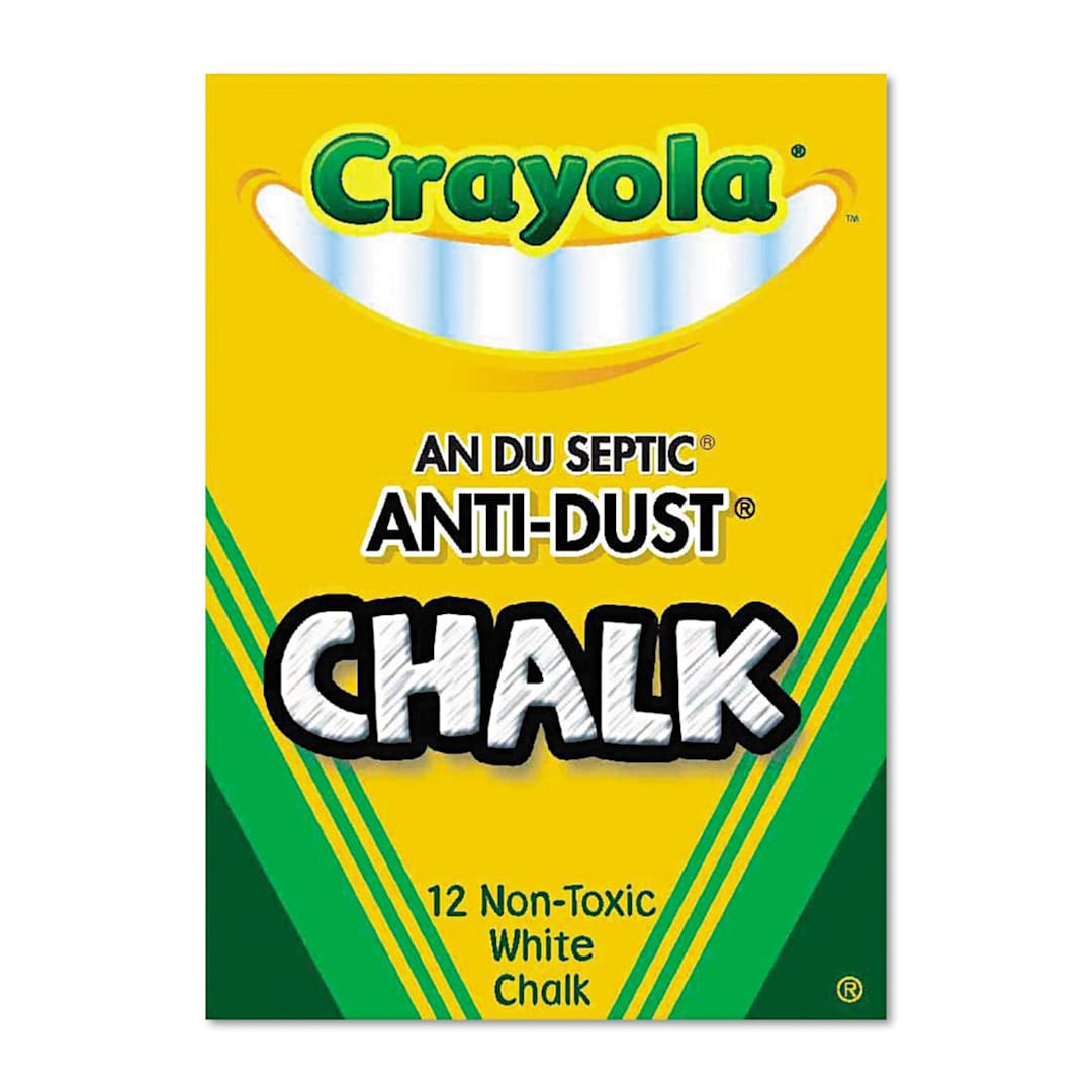 Crayola® CYC510402 Non-Toxic Anti-Dust® White Chalk