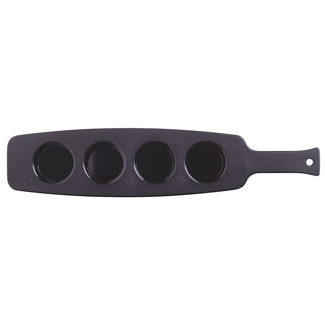 Libbey 96458 Matte Black Beer Flight Paddle - 6 / CS