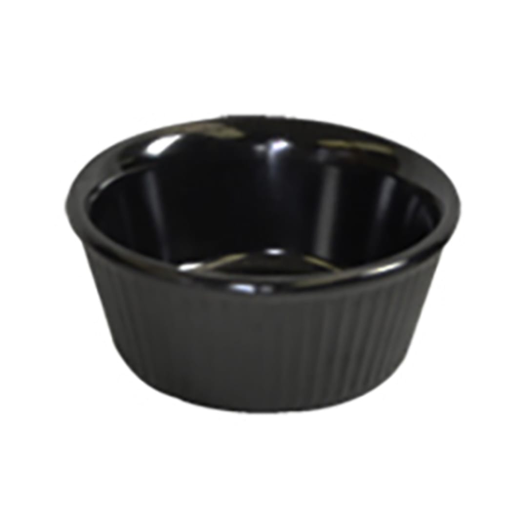 Thunder Group ML509BL1 Black 2 Oz. Round Fluted Ramekin - Dozen