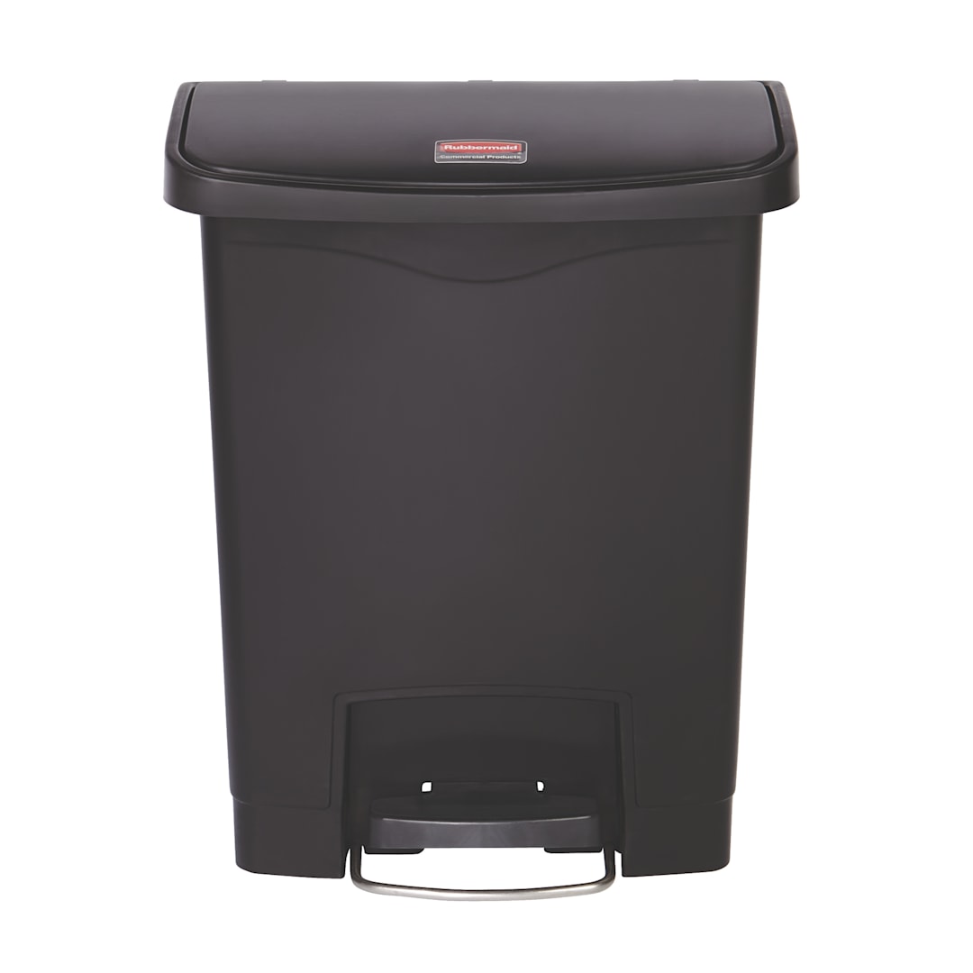 Rubbermaid 1883609 Slim Jim Black 8 Gallon Step-On Container