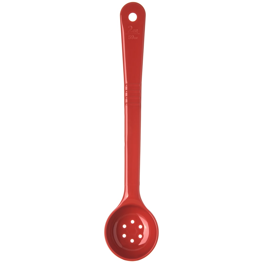 Carlisle 396105 Measure Miser 2 Ounce Red Perforated Spoon