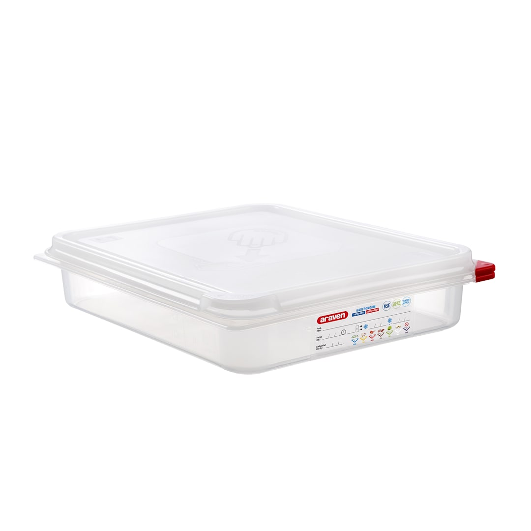 Araven 03032 Translucent 1/2 Size x 2.5"D Airtight Container