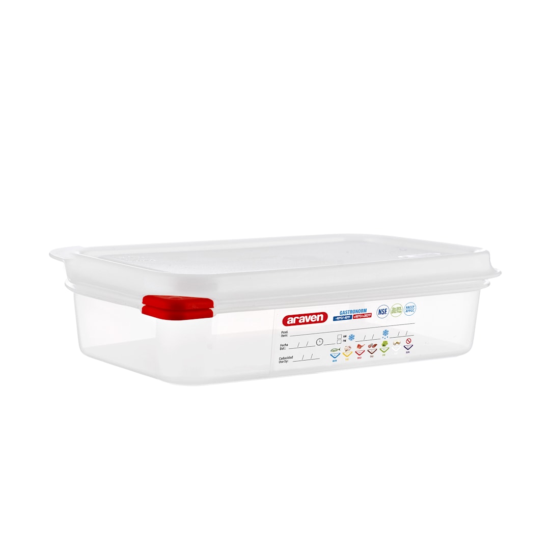 Araven 03026 Translucent 1/4 Size x 2.5"D Airtight Container