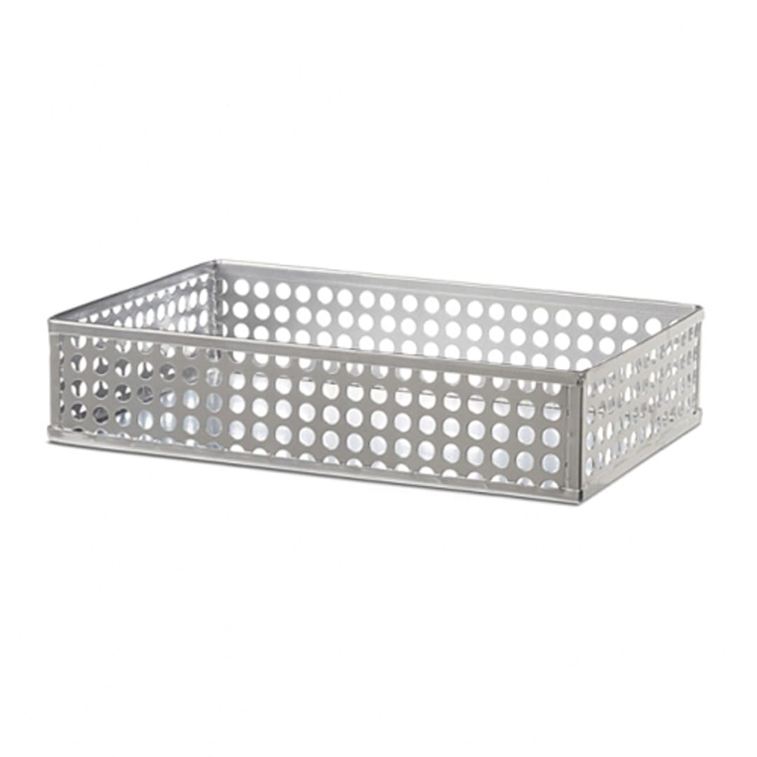 Delfin 5421059 Silver Small Edison Rectangular Basket