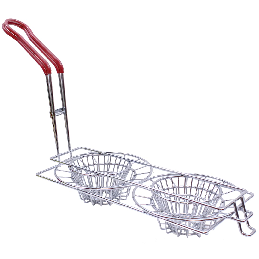 TableCraft TB24036 S/S 6" Double Taco Bowl Fry Basket
