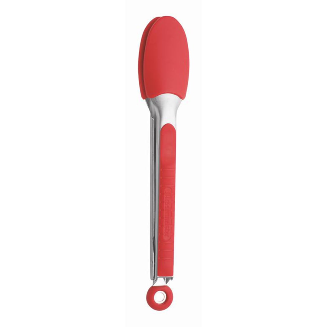 Darling Foodservice Red Silicone-Coated 9" Locking Tong