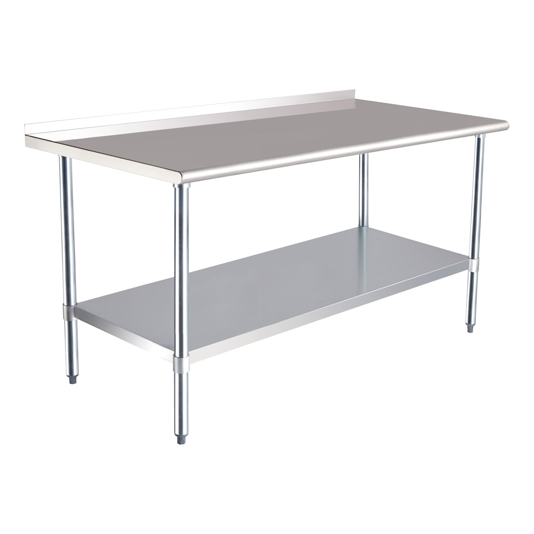 Darling Foodservice 30 x 60" Work Table w/ Backsplash