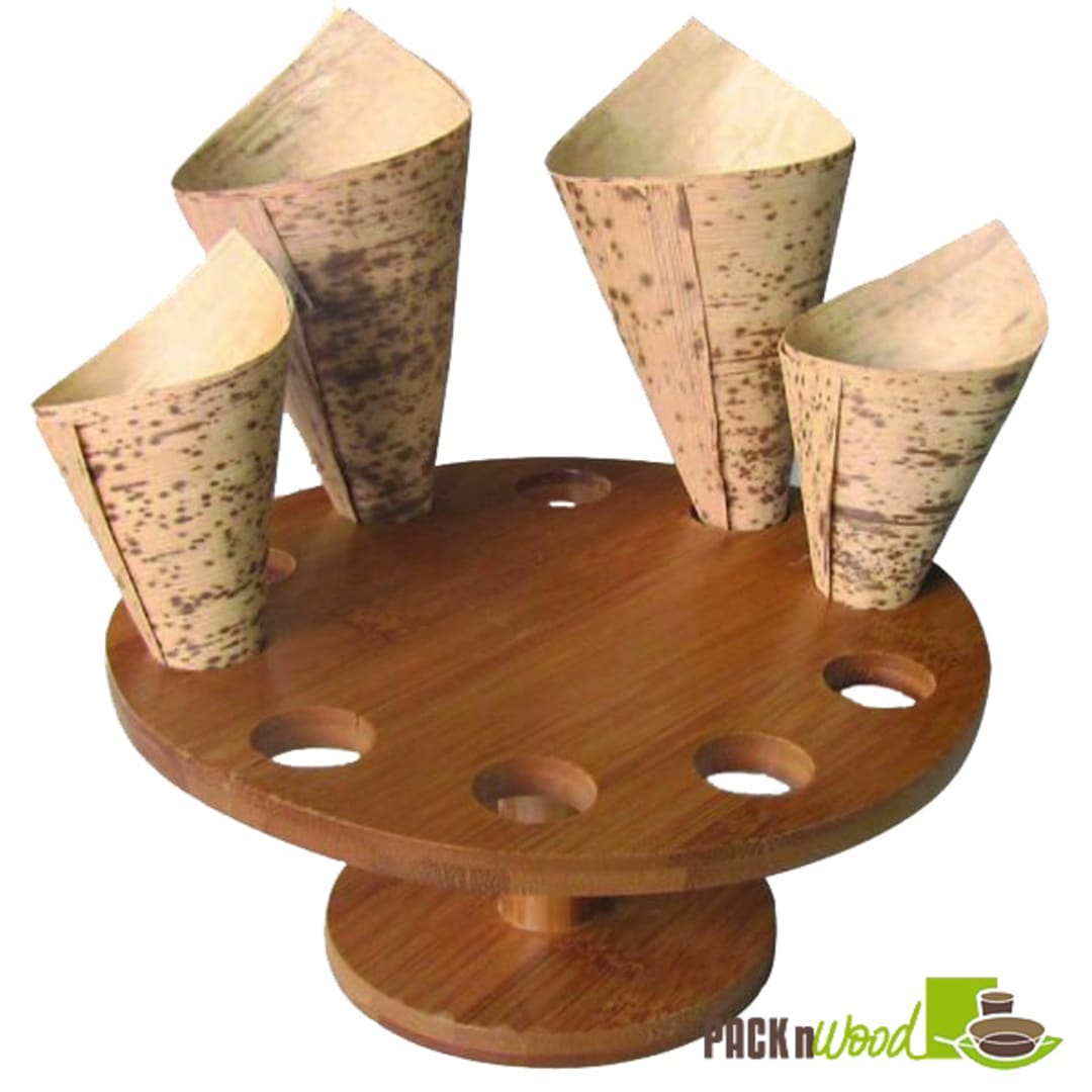 PackNWood 210SBAM10 Cone / Temaki Display with 10 Holes - 2 / CS
