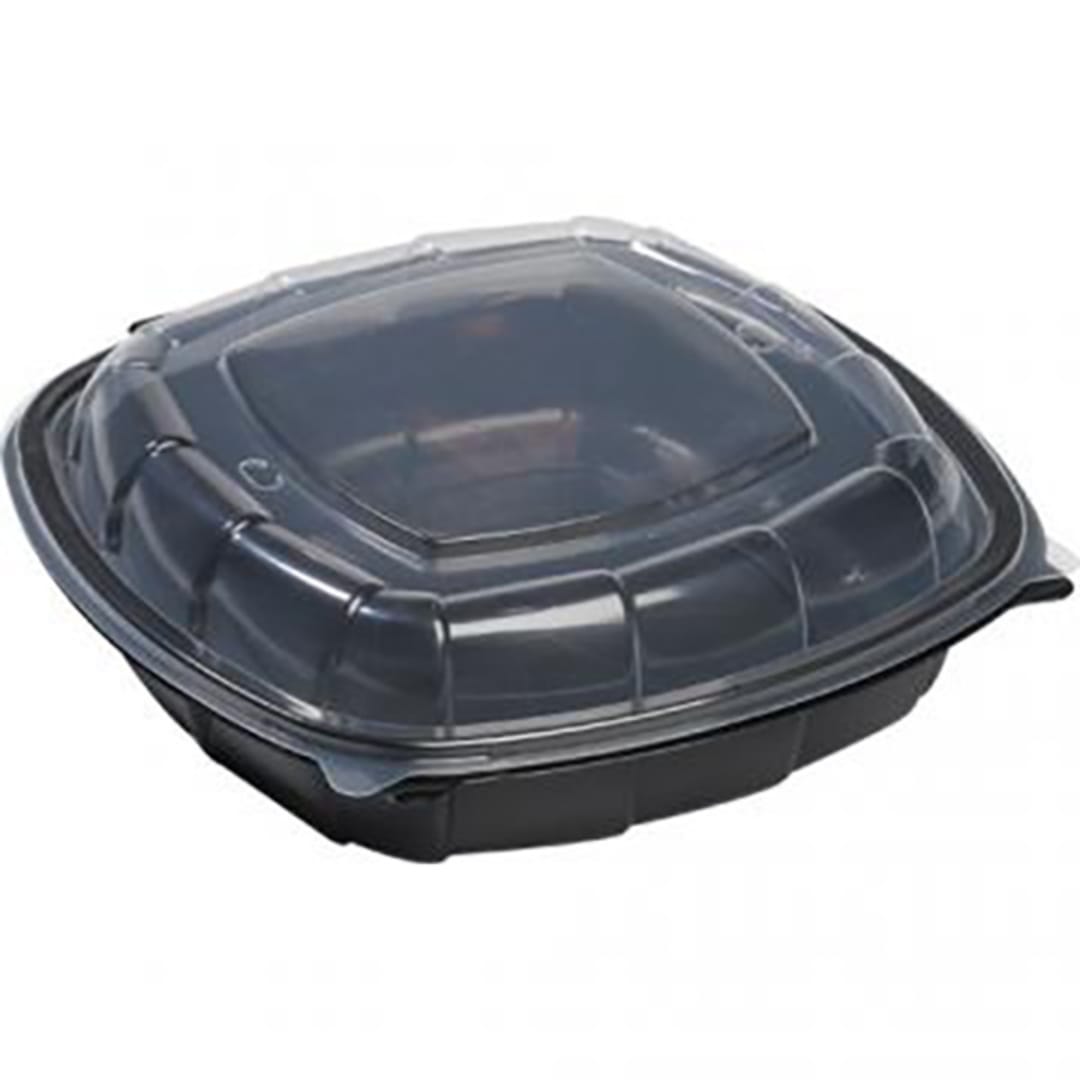 Sabert 1000751 9 x 9 In Clamshell Container with Black Base