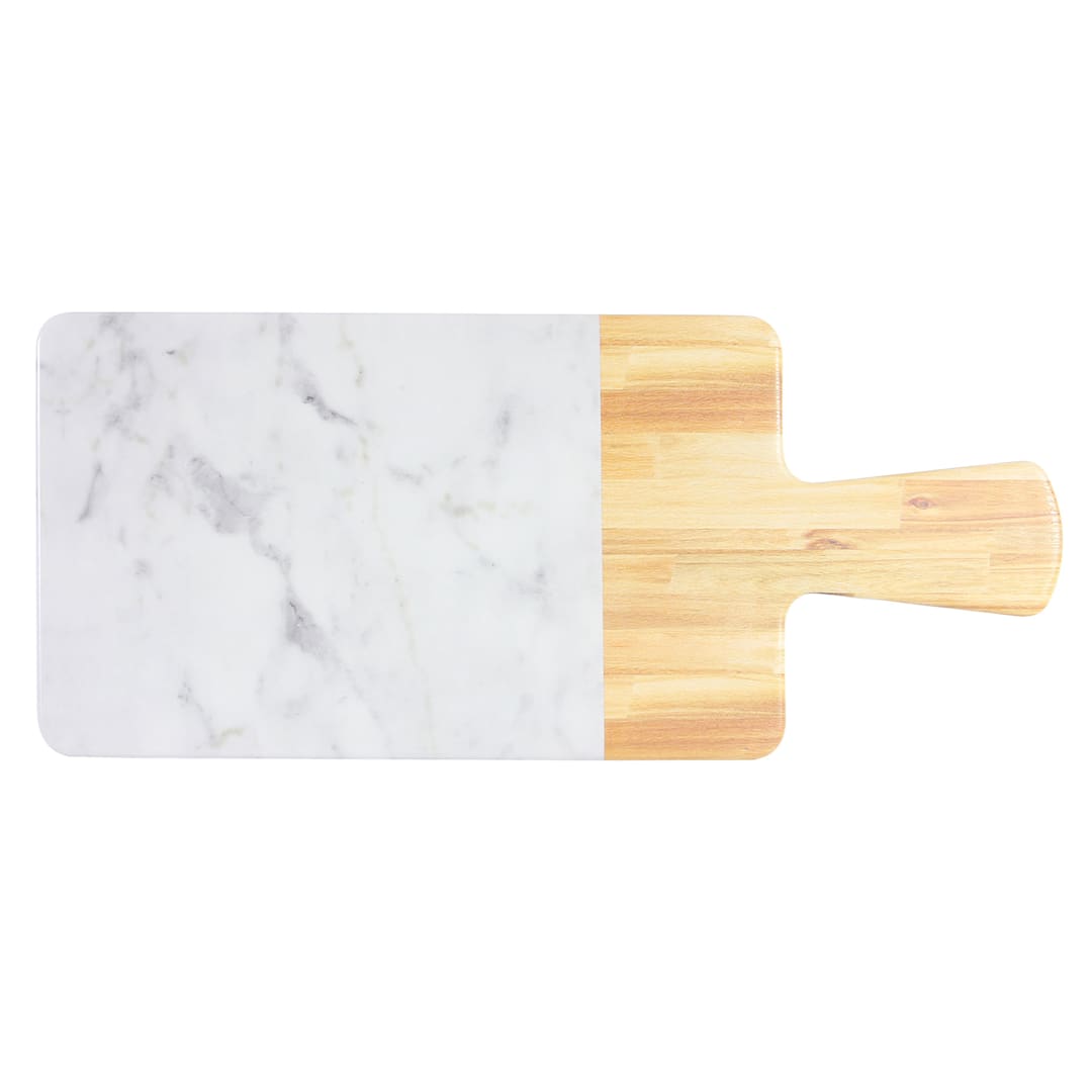 EGS M127RCM-AWC Wood / Carrara 12 x 7" Serving Board