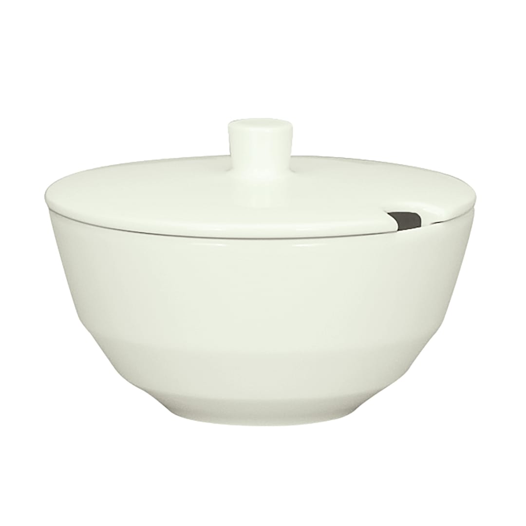Schonwald 9124922 Allure Bone White 7.4 Oz Sugar Bowl w/ Lid - 6 / CS