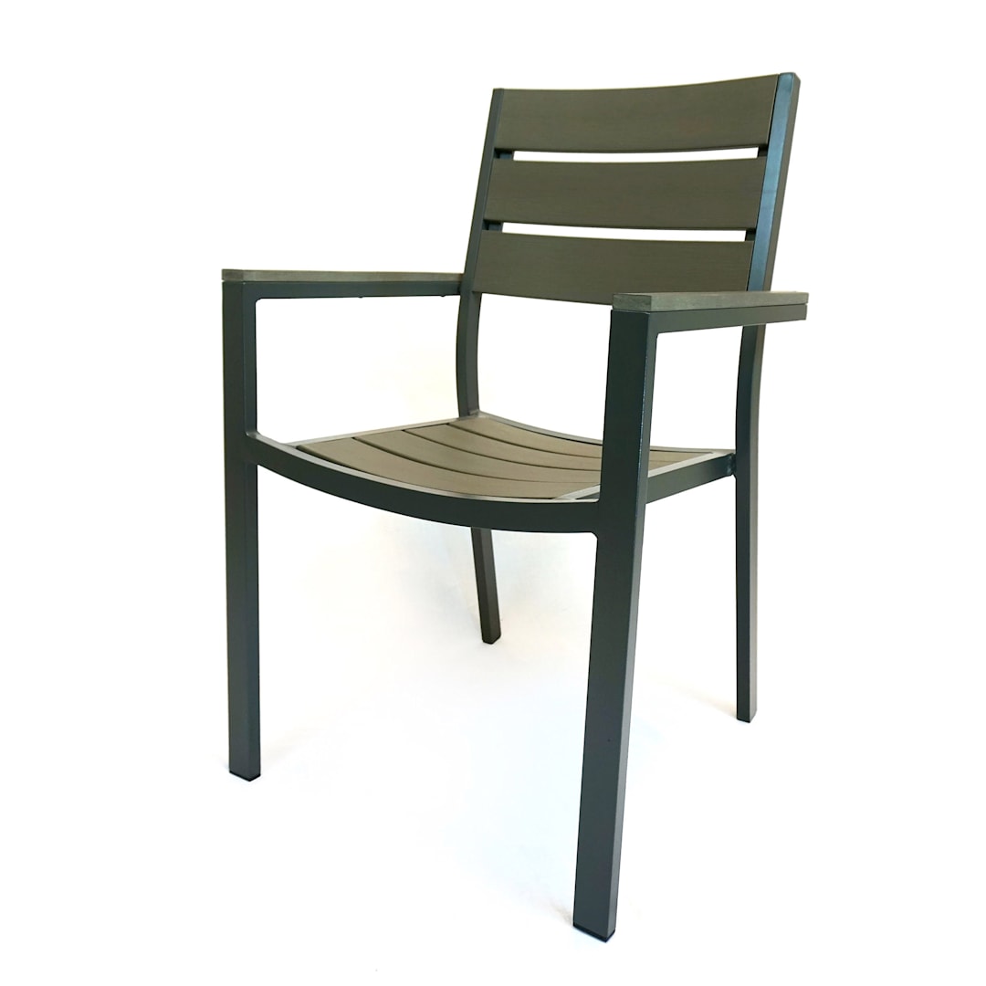 Plantation Prestige 8771100-0455 Durango Faux Wood Gray Dining Chair